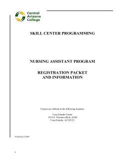 Skills Center Programming Nursing Assistant