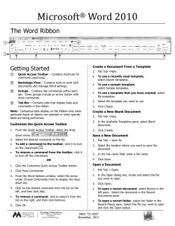 Microsoft Word 2010