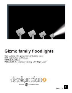 Gizmo, gizmo mini, gizmo micro and gizmo nano LED, metal halide