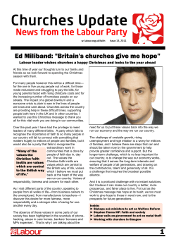 Ed Miliband: "Britain`s churches give me hope&rdquo;