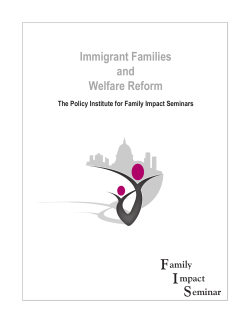 Immigrant Families and Welfare Reform