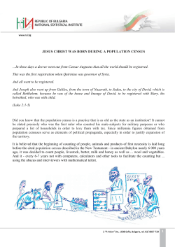 Jesus Christ was born during a population census