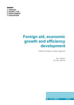Foreign aid, economic growth and efficiency development