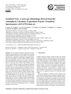 Technical Note: A trace gas climatology derived from the