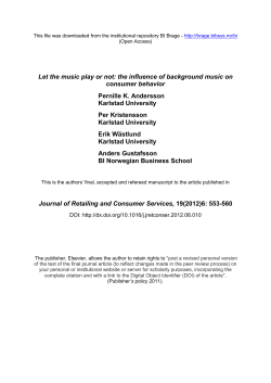 Let the music play or not: the influence of background music on