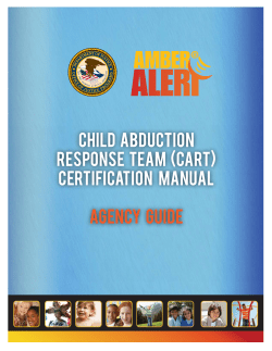 (CART) CERTIFICATION MANUAL AGency GUIDE - NCJTC