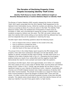 The Paradox of Declining Property Crime Despite Increasing Identity