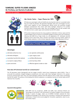SAMSUNG SUPER PLASMA IONIZER