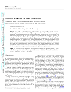 Brownian Particles far from Equilibrium