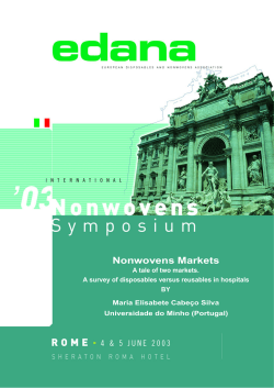 A tale of two markets. A survey of disposables versus reusables in