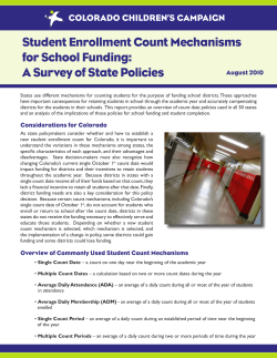Student Enrollment Count Mechanisms for School Funding: A