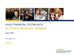 kuali financial system (kfs) accounts receivable training