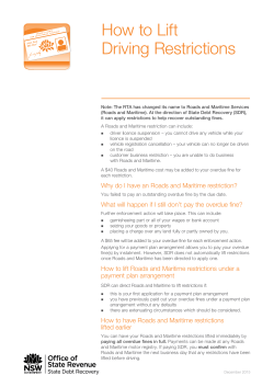 How to Lift Driving Restrictions