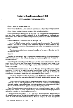 Footscray Land (Amendment) Bill