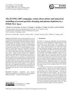 The ECOMA 2007 campaign: rocket observations and numerical