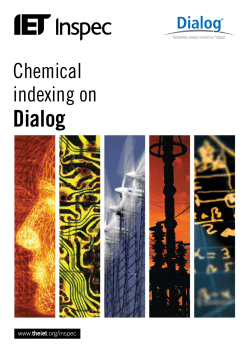 Chemical indexing on Dialog