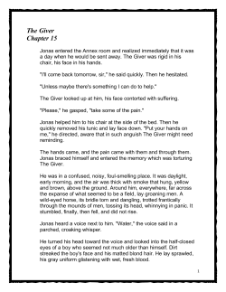 The Giver Chapter 15