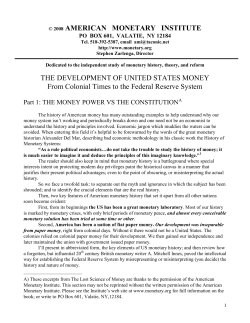 development of us money - American Monetary Institute