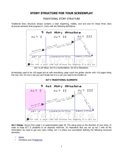 STORY STRUCTURE FOR YOUR SCREENPLAY