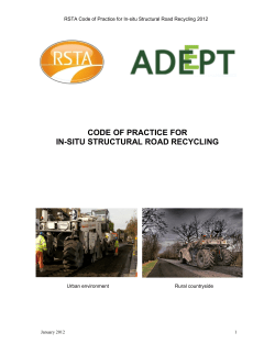 code of practice for in-situ structural road recycling