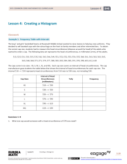 Lesson 4: Creating a Histogram