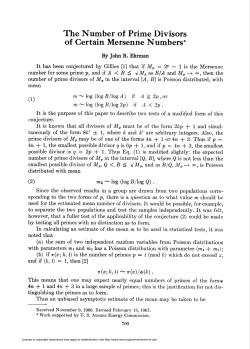 The Number of Prime Divisors of Certain Mersenne Numbers*