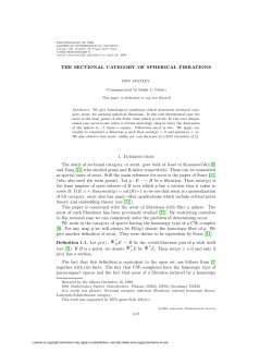 THE SECTIONAL CATEGORY OF SPHERICAL FIBRATIONS 1