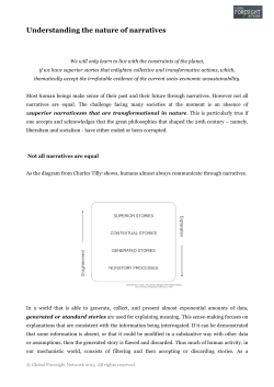 Understanding the nature of narratives