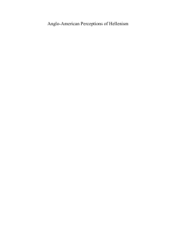 Anglo-American Perceptions of Hellenism
