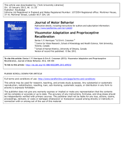 Visuomotor Adaptation and Proprioceptive Recalibration