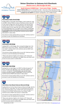 Detour Directions to Gateway Arch Riverboats