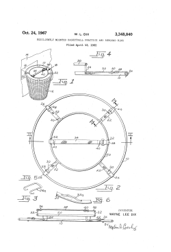Resiliently mounted basketball practice and rebound ring