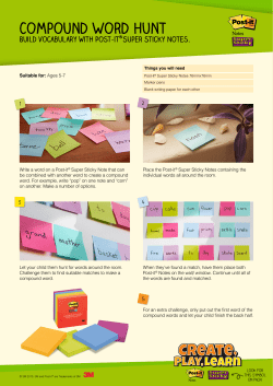 Compound Word Hunt - Post-it