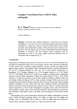 Complex P waveforms from a Gulf of Aden earthquake