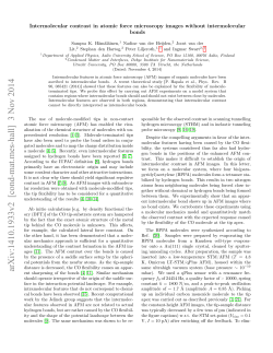 Intermolecular contrast in atomic force microscopy images without