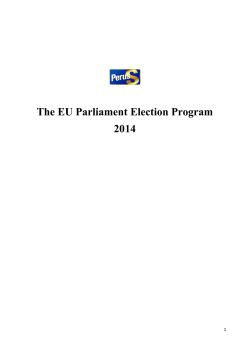 The EU Parliament Election Program 2014