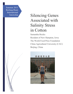 Samantha Reicks - The World Food Prize