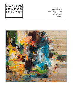 Mountain Music, 2016 Oil on linen 60 x 72 inches $9,000.