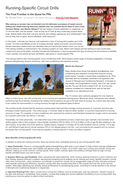 Running-Specific Circuit Drills