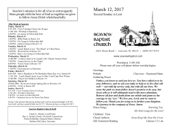 March 12, 2017 - Seaview Baptist Church