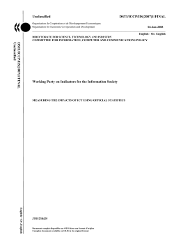 Measuring the Impacts of ICT Using Official Statistics