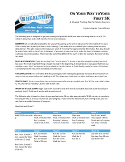 On Your Way to Your First 5K