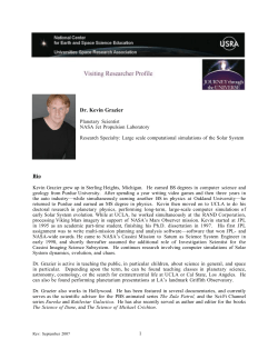 Dr. Kevin Grazier Bio - Journey through the Universe