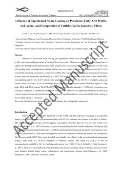 Influence of Superheated Steam Cooking on Proximate, Fatty Acid