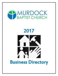 2017 Business Directory - Murdock Baptist Church
