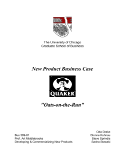 New Product Business Case
