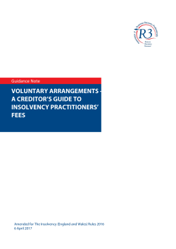 Guide to Voluntary Arrangement Fees