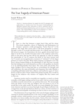 The True Tragedy of American Power