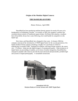Origins of the Modular Digital Camera: The Hasselblad