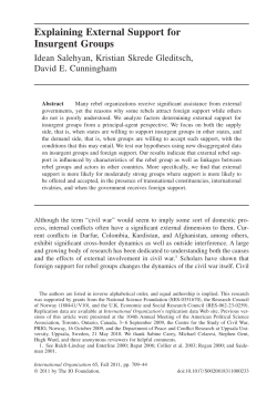 Explaining External Support for Insurgent Groups